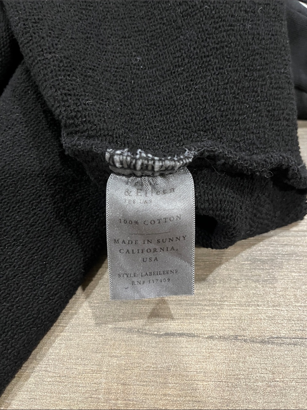 LIKE NEW FRANK & EILEEN Eileen Relaxed Terry Button-Up Shirt Black Size Small - Picture 8 of 8